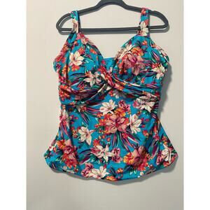 Land’s End floral tankini top size 16